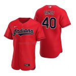 Camiseta Beisbol Hombre Cleveland Indians Wilson Ramos Autentico Alterno Rojo