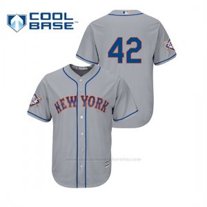 Camiseta Beisbol Hombre New York Mets 2019 Jackie Robinson Day Cool Base Gris