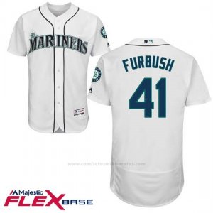 Camiseta Beisbol Hombre Seattle Mariners Charlie Furbush Blanco Autentico Coleccion Flex Base