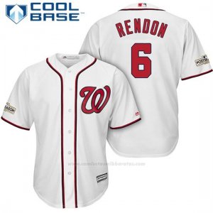 Camiseta Beisbol Hombre Washington Nationals 2017 Postemporada Anthony Rendon Blanco Cool Base