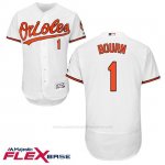 Camiseta Beisbol Hombre Baltimore Orioles 1 Michael Bourn Blanco Flex Base
