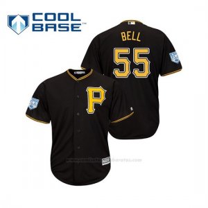 Camiseta Beisbol Hombre Pittsburgh Pirates Josh Bell Cool Base Entrenamiento de Primavera 2019 Negro