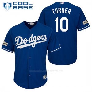 Camiseta Beisbol Hombre Los Angeles Dodgers 2017 Postemporada Justin Turner Cool Base