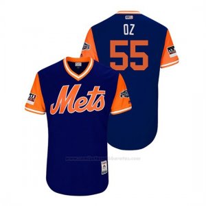 Camiseta Beisbol Hombre New York Mets Corey Oswalt 2018 Llws Players Weekend Oz Royal