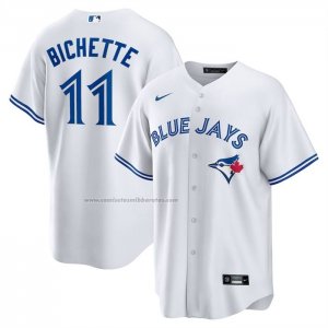 Camiseta Beisbol Hombre Toronto Blue Jays Bo Bichette Primera Replica Blanco
