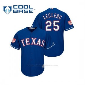Camiseta Beisbol Hombre Texas Rangers Jose Leclerc Cool Base Entrenamiento de Primavera 2019 Azul
