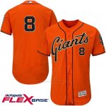 Camiseta Beisbol Hombre San Francisco Giants Hunter Pence 8 Naranja Flex Base Autentico Coleccion Jugador