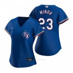 Camiseta Beisbol Mujer Texas Rangers Mike Minor Replica Alterno Azul