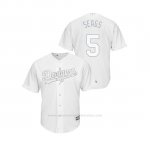 Camiseta Beisbol Hombre Los Angeles Dodgers Corey Seager 2019 Players Weekend Seags Replica Blanco