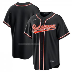 Camiseta Beisbol Hombre Baltimore Orioles Fashion Replica Negro