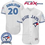 Camiseta Beisbol Hombre Toronto Blue Jays Josh Donaldson 20 Blanco Flex Base 40 Aniversario