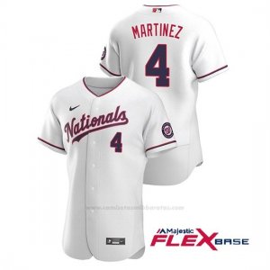 Camiseta Beisbol Hombre Washington Nationals Dave Martinez Autentico 2020 Alternato Blanco