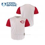 Camiseta Beisbol Hombre Cincinnati Reds Throwback 1995 Cool Base Blanco Rojo