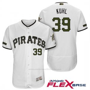 Camiseta Beisbol Hombre Pittsburgh Pirates Chad Kuhl Blanco 2018 1ª Alterno Flex Base