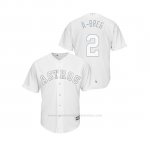Camiseta Beisbol Hombre Houston Astros Alex Bregman 2019 Players Weekend A Breg Replica Blanco