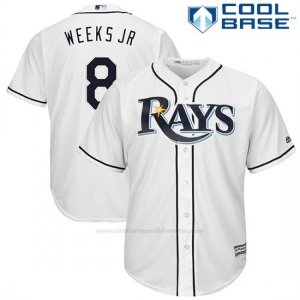 Camiseta Beisbol Hombre Tampa Bay Rays Rickie Weeks Jr Blanco Cool Base