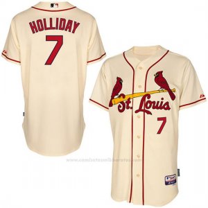 Camiseta Beisbol Hombre St. Louis Cardinals Matt Holliday Tan Jugador Autentico