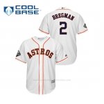 Camiseta Beisbol Hombre Houston Astros Alex Bregman 2019 World Series Bound Cool Base Blanco