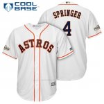 Camiseta Beisbol Hombre Houston Astros 2017 Postemporada George Springer Blanco Cool Base