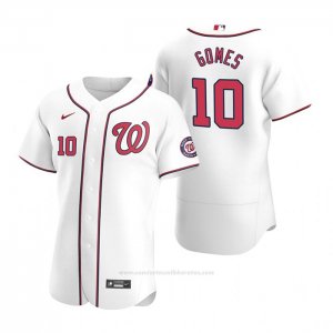 Camiseta Beisbol Hombre Washington Nationals Yan Gomes Autentico Primera 2020 Blanco