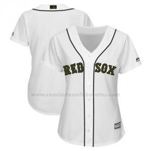 Camiseta Mujer Boston Red Sox Personalizada 2018 Blanco