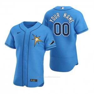 Camiseta Beisbol Hombre Tampa Bay Rays Personalizada Autentico Alterno 2020 Azul