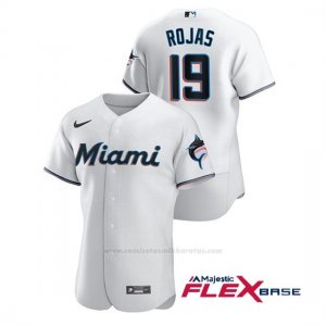 Camiseta Beisbol Hombre Miami Marlins Miguel Rojas Autentico Nike Blanco