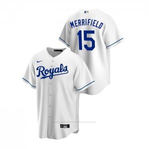 Camiseta Beisbol Hombre Kansas City Royals Whit Merrifield Replica Primera Blanco