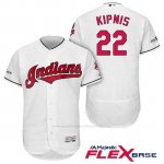 Camiseta Beisbol Hombre Cleveland Indians 2017 Postemporada Jason Kipnis Blanco Flex Base