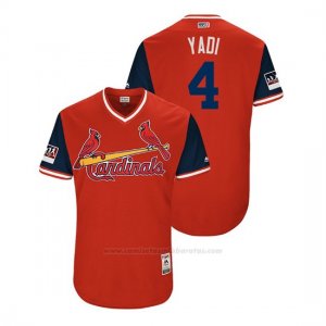 Camiseta Beisbol Hombre St. Louis Cardinals Yadier Molina 2018 Llws Players Weekend Yadi Rojo