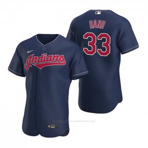 Camiseta Beisbol Hombre Cleveland Indians Brad Hand Autentico Alterno 2020 Azul