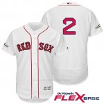 Camiseta Beisbol Hombre Boston Red Sox 2017 Postemporada Xander Bogaerts Blanco Flex Base