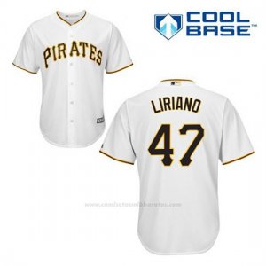 Camiseta Beisbol Hombre Pittsburgh Pirates Francisco Liriano 47 Blanco 1ª Cool Base