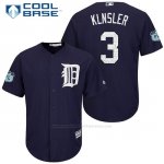 Camiseta Beisbol Hombre Detroit Tigers Ian Klnsler 3 Azul 2017 Entrenamiento de Primavera Cool Base Jugador