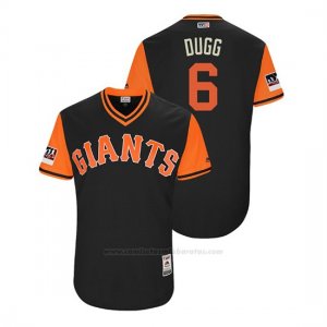 Camiseta Beisbol Hombre San Francisco Giants Steven Duggar 2018 Llws Players Weekend Dugg Negro