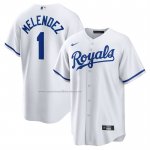 Camiseta Beisbol Hombre Kansas City Royals MJ Melendez Primera Replica Blanco