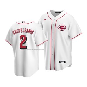 Camiseta Beisbol Hombre Cincinnati Reds Nicholas Castellanos Replica Primera Blanco