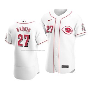 Camiseta Beisbol Hombre Cincinnati Reds Tyler Naquin Autentico Primera Blanco