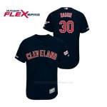 Camiseta Beisbol Hombre Cleveland Indians Tyler Naquin 150th Aniversario Patch 2019 All Star Game Flex Base Azul
