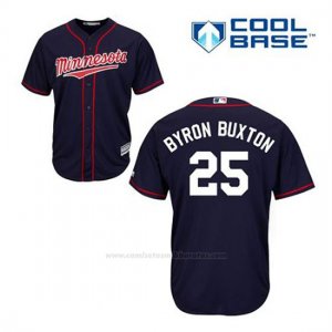 Camiseta Beisbol Hombre Minnesota Twins Byron Buxton 25 Azul Azul Alterno Cool Base