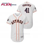 Camiseta Beisbol Hombre Houston Astros Brad Peacock 2019 World Series Bound Flex Base Blanco