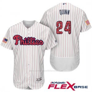 Camiseta Beisbol Hombre Philadelphia Phillies 2017 Estrellas y Rayas Roman Quinn Blanco Flex Base