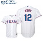 Camiseta Beisbol Nino Texas Rangers Rougned Odor Cool Base 1ª Replica Blanco