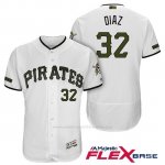 Camiseta Beisbol Hombre Pittsburgh Pirates Elias Diaz Blanco 2018 1ª Alterno Flex Base
