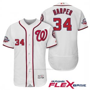 Camiseta Beisbol Hombre Washington Nationals Bryce Harper Blanco 2018 All Star 1ª Flex Base