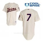 Camiseta Beisbol Hombre Minnesota Twins Joe Mauer 7 Crema Alterno Cool Base