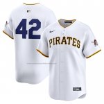 Camiseta Beisbol Hombre Pittsburgh Pirates 2024 Jackie Robinson Day Primera Limited Blanco