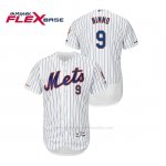Camiseta Beisbol Hombre New York Mets Brandon Nimmo 150th Aniversario Patch Autentico Flex Base Blanco