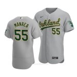 Camiseta Beisbol Hombre Oakland Athletics Sean Manaea Autentico Road 2020 Gris