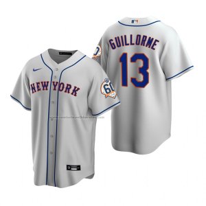 Camiseta Beisbol Hombre New York Mets Luis Guillorme Replica Gris